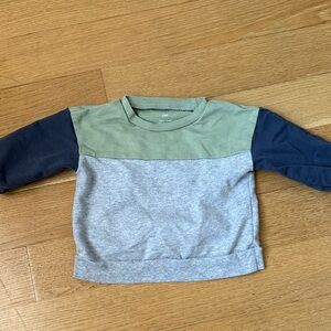 Stylish Kids Long Sleeve Tee in Green and Gray